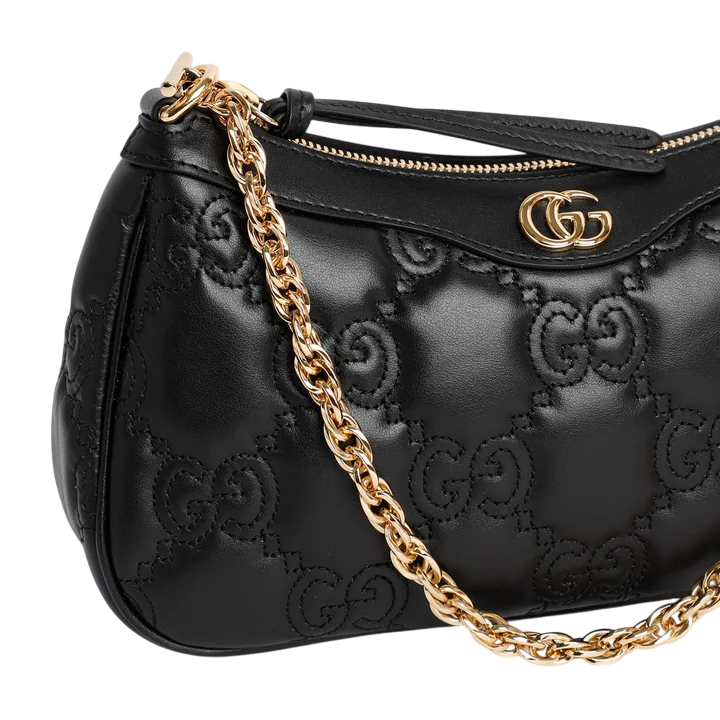 Gucci GG Matelassé Leather Handbag – Black