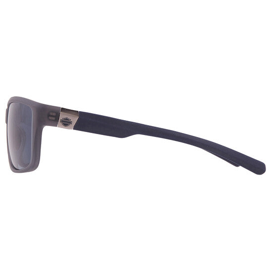Harley Davidson Blue Mirror Rectangular Men's Sunglasses