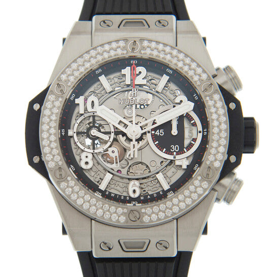 Hublot Big Bang Unico Chronograph Diamond Transparent Dial Men's Watch