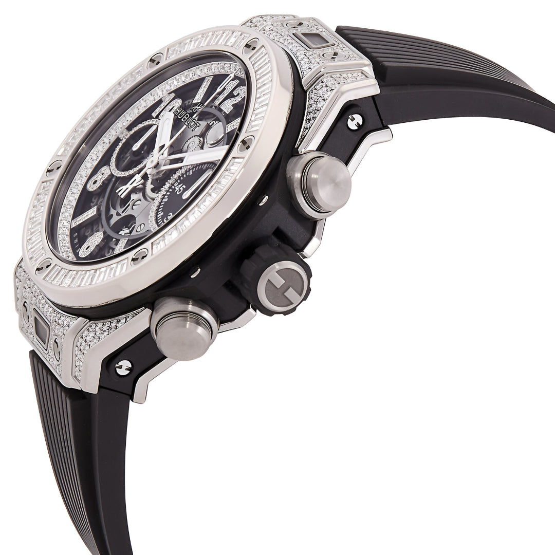 Hublot  Big Bang Unico Titanium Jewellery Chronograph Automatic Diamond Grey Dial Men's Watch