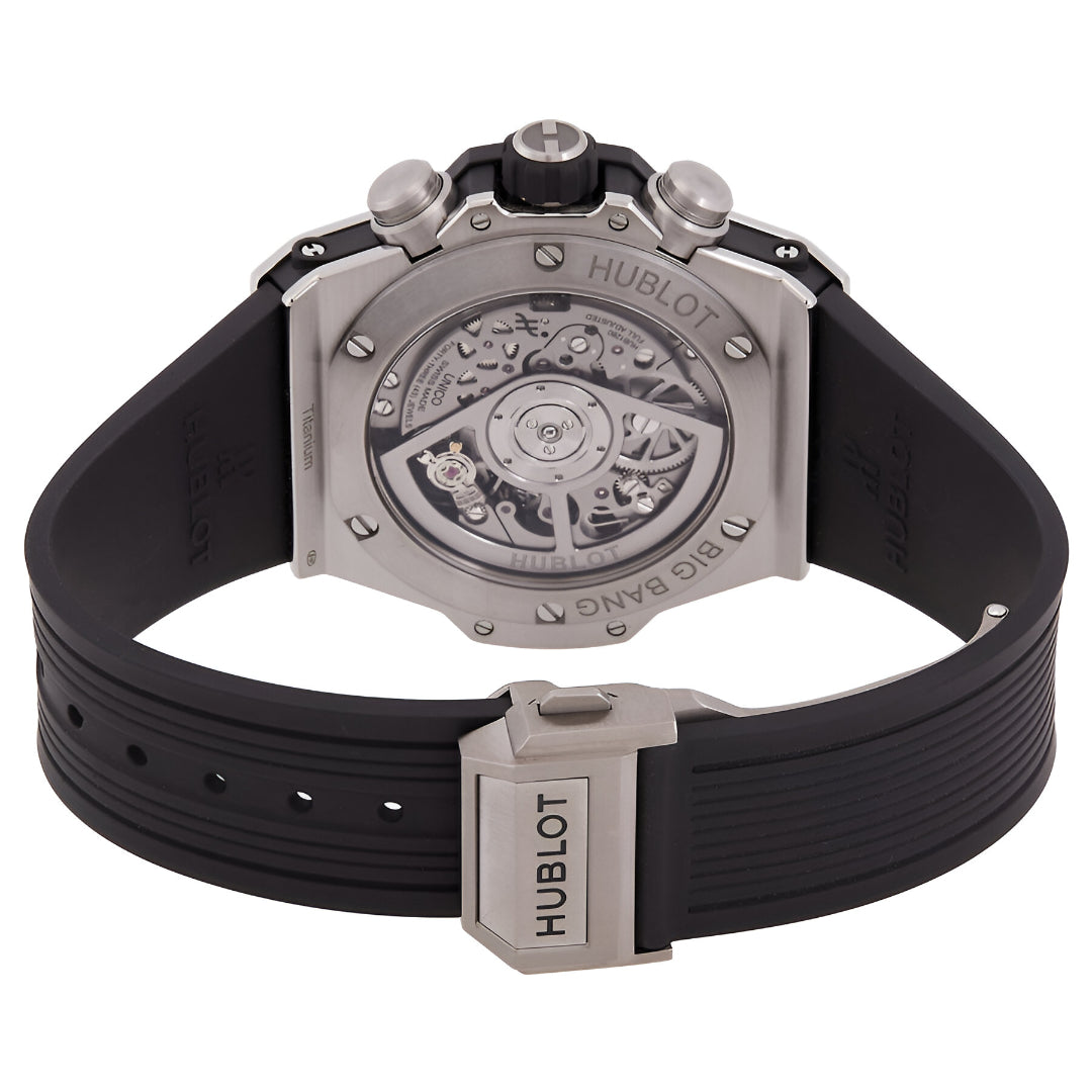 Hublot  Big Bang Unico Titanium Jewellery Chronograph Automatic Diamond Grey Dial Men's Watch