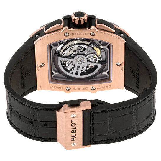 Hublot Spirit Of Big Bang Square Automatic Skeleton Dial Black Rubber Band Men's Watch