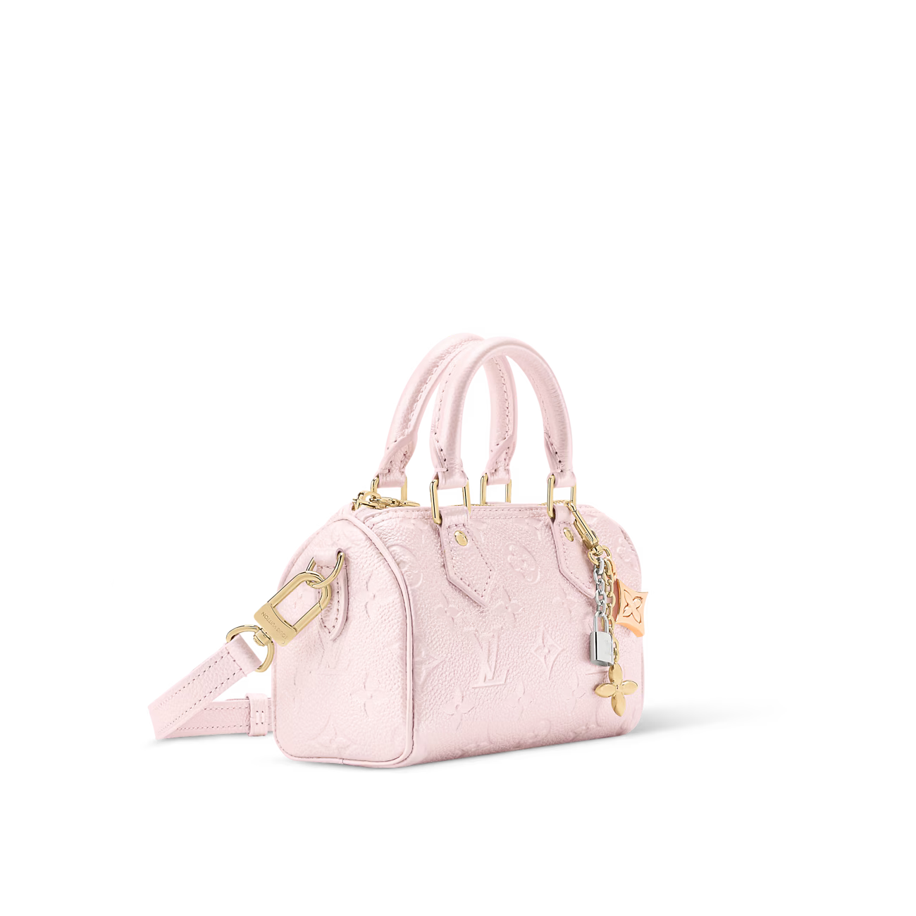 Louis Vuitton Nano Speedy – Monogram Empreinte Shimmery Snowy Pearl