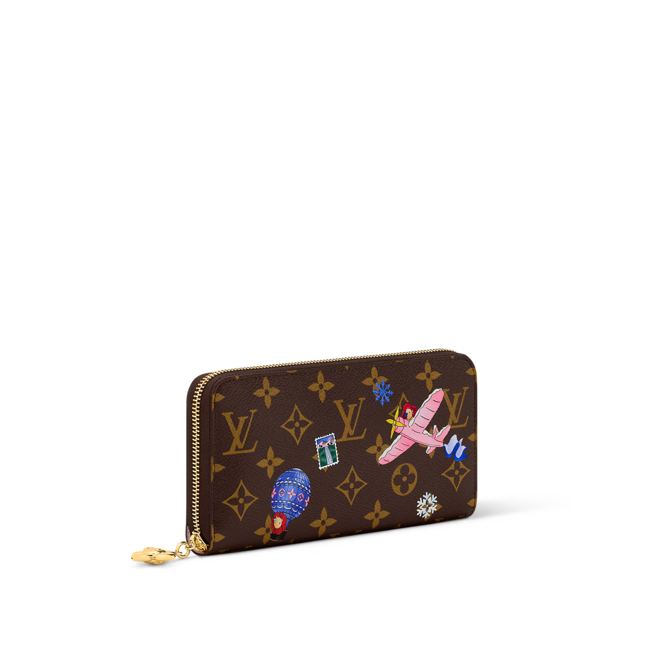 Louis Vuitton Zippy Wallet – Vivienne Winter Holiday Monogram Snowy Pearl