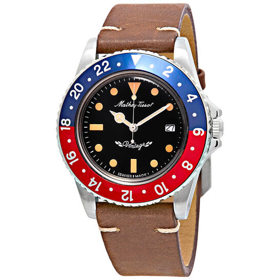 Mathey-Tissot Mathey Vintage Black Dial Pepsi Bezel Black Dial Men's Watch