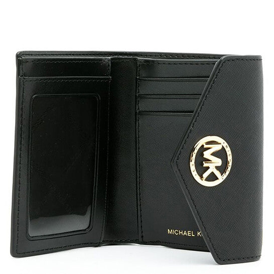 Michael Kors Black Ladies Carmen Logo Plaque Wallet