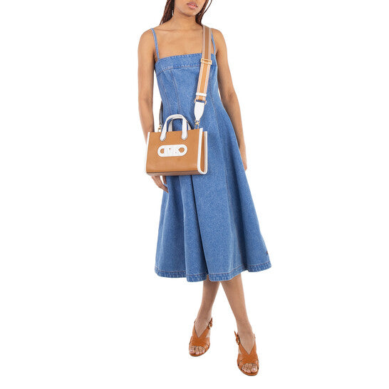 Michael Kors Gigi Small Embossed Leather Messenger Bag