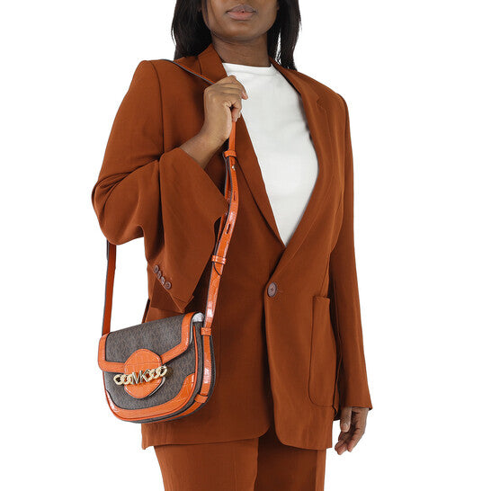 Michael Kors Hally Signature Logo-print Saddle Crossbody Bag