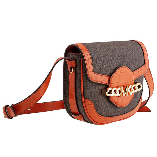 Michael Kors Hally Signature Logo-print Saddle Crossbody Bag