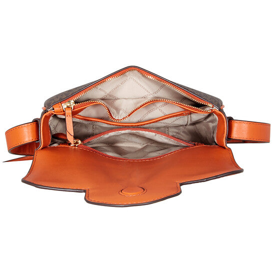 Michael Kors Hally Signature Logo-print Saddle Crossbody Bag