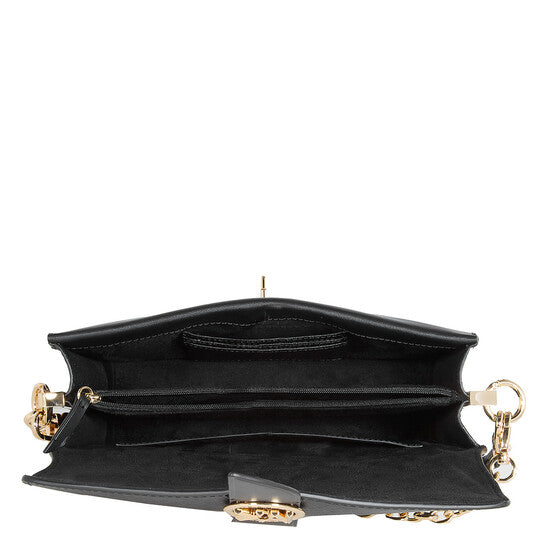 Michael Kors Ladies Greenwich Medium Saffiano Leather Shoulder Bag - Black