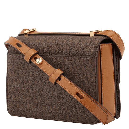 Michael Kors Ladies Hendrix Extra-small Logo Convertible Crossbody Bag - Brown