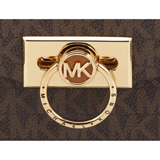 Michael Kors Ladies Hendrix Extra-small Logo Convertible Crossbody Bag - Brown