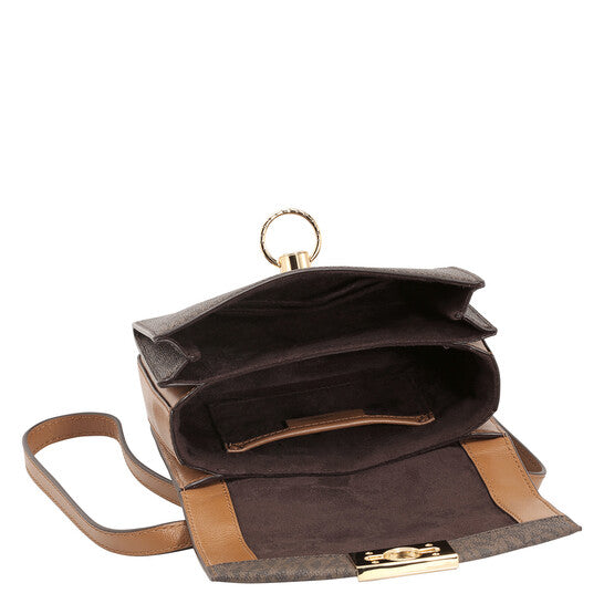 Michael Kors Ladies Hendrix Extra-small Logo Convertible Crossbody Bag - Brown