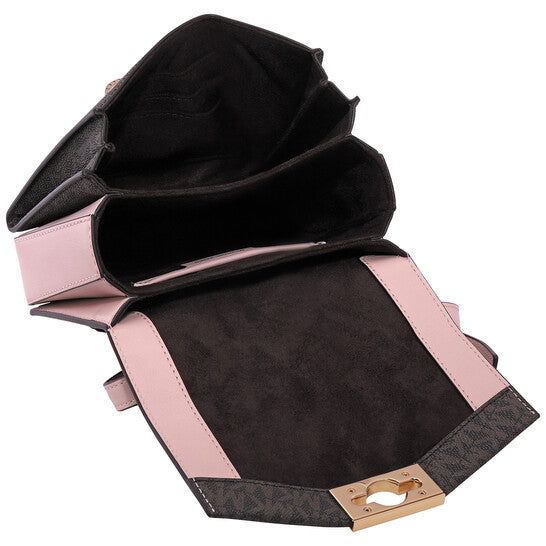 Michael Kors Ladies Hendrix Extra-small Logo Convertible Crossbody Bag - Brown