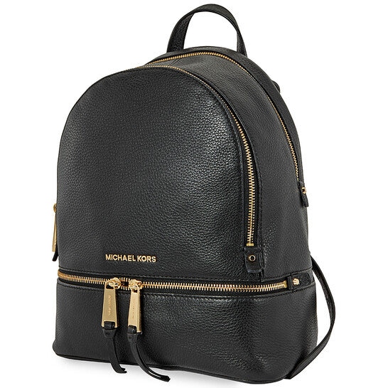 Michael Kors Rhea Medium Leather Backpack - Black