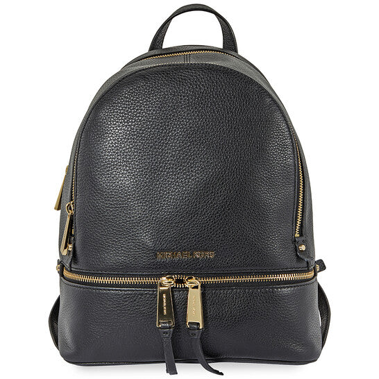 Michael Kors Rhea Medium Leather Backpack - Black