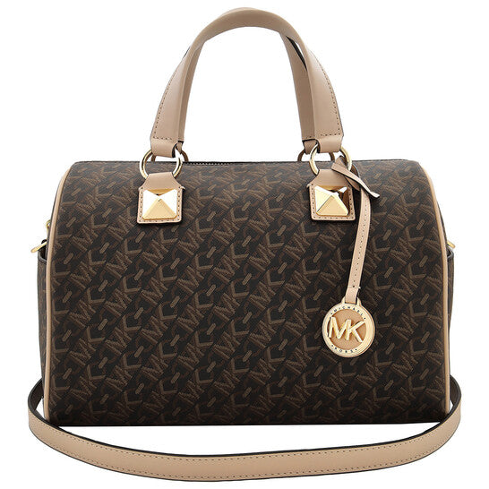 Michael Kors Signature Logo Medium Grayson Empire Satchel