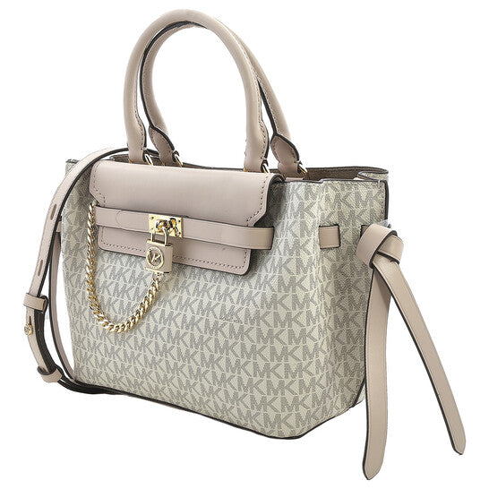 Michael Kors Signature Logo Small Hamilton Legacy Belted Satchel
