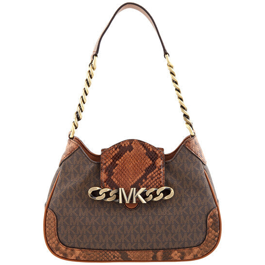Michael Kors Small Hally Signature Logo Print Shoulder Bag
