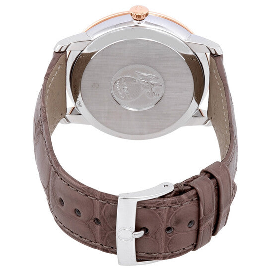 Omega De Ville Ivory Silvery Dial Automatic Men's Leather Watch