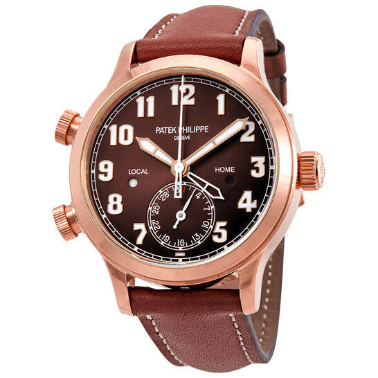 Patek Philippe Calatrava Pilot Travel Time 18kt Rose Gold Automatic Ladies Watch