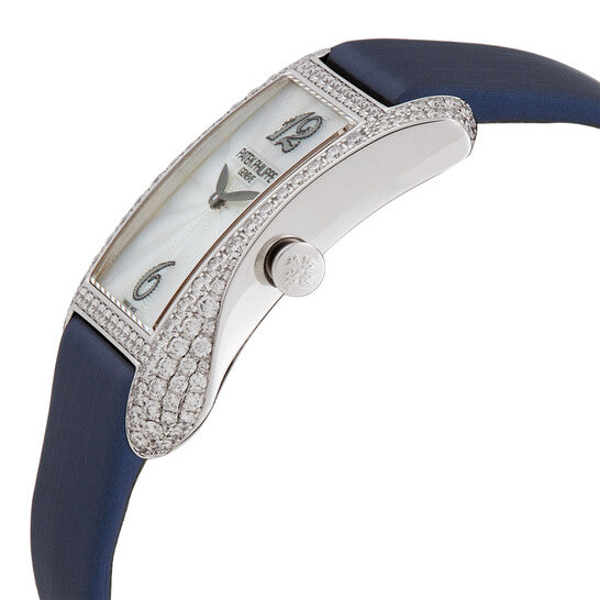 Patek Philippe Gondolo Quartz Diamond Grey Dial Ladies Watch