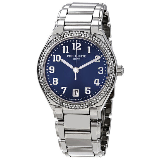 Patek Philippe Twenty 4 Automatic Blue Sunburst Dial Diamond Ladies Watch