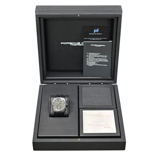 Pre-owned Porsche Design Chronograph Spider Automatic Digital Black Dial Men's Watch