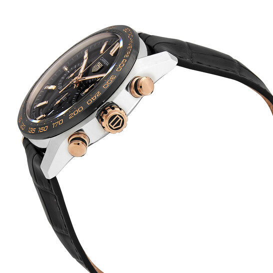 Pre-owned Tag Heuer Chronograph Automatic Black Dial Men's Watch