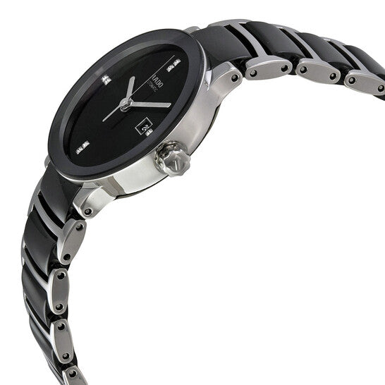 Rado Centrix Ceramic Black Dial Ladies Watch