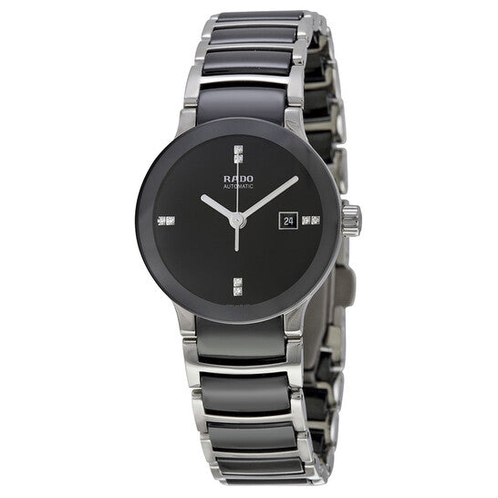 Rado Centrix Ceramic Black Dial Ladies Watch