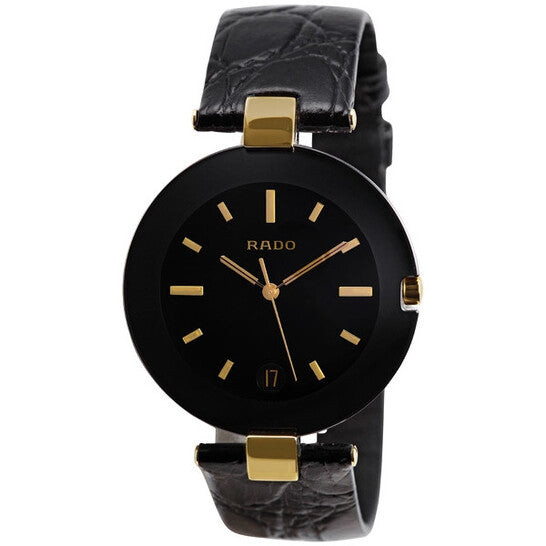 Rado Coupole Black Dial Ceramic Case Men's Watch