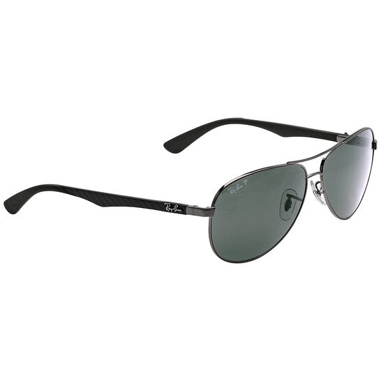 Ray Ban Carbon Fibre Polarized Green Classic G-15 Pilot Men's Sunglasses