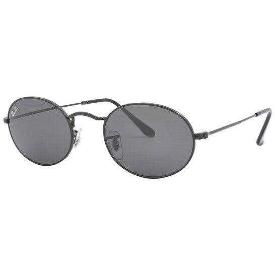 Ray Ban Oval Dark Gray Unisex Sunglasses