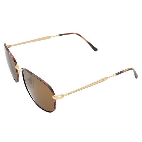 Ray Ban Polarized Brown Rectangular Unisex Sunglasses