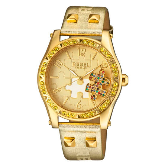 Rebel Gravesend Gold Dial Ladies Watch