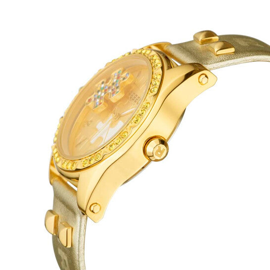 Rebel Gravesend Gold Dial Ladies Watch