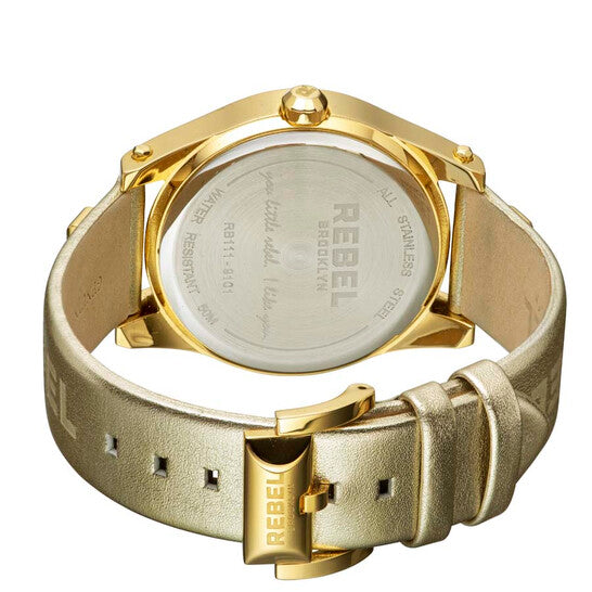 Rebel Gravesend Gold Dial Ladies Watch