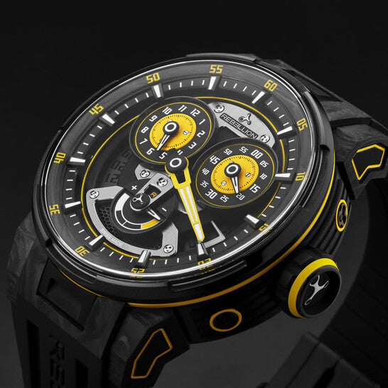 Rebellion Predator 2.0 Chronograph Automatic Black Dial Men's Watch