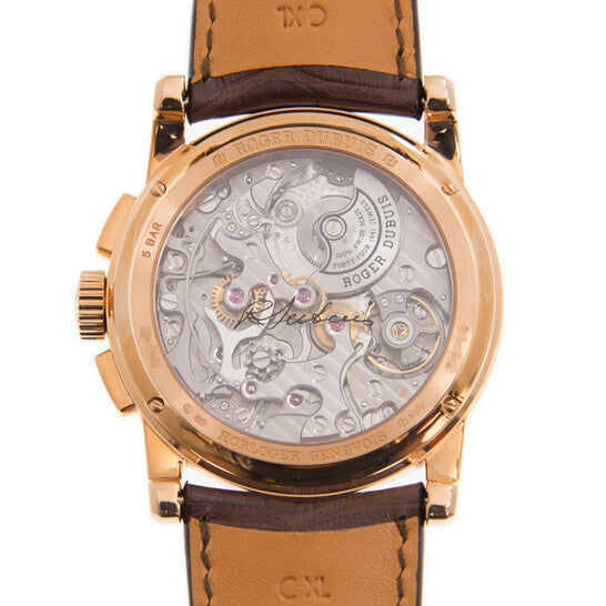 Roger Dubuis Hommage 18kt Rose Gold Chronograph Automatic Silver Dial Watch