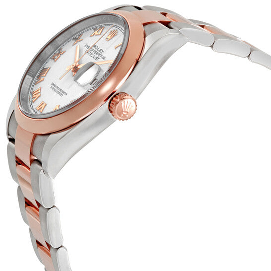 Rolex Datejust 36 White Dial Men's Steel and 18k Everose Gold Oyster Watch