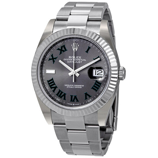 Rolex Datejust 41 Slate Dial Automatic Men's Steel and White Gold Oyster Watch