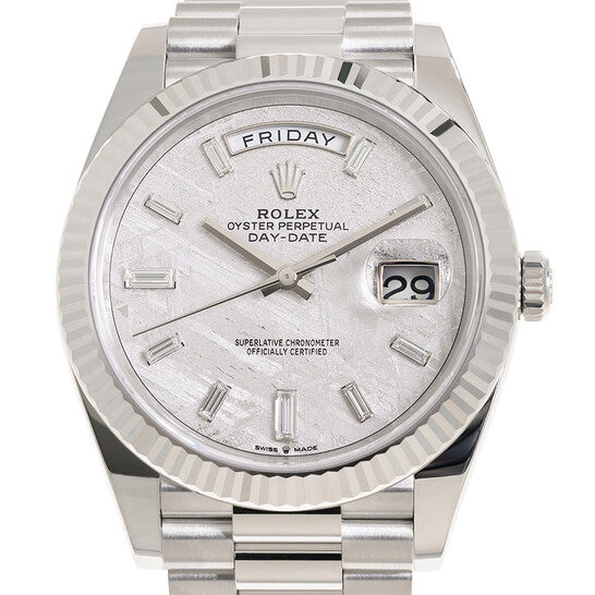 Rolex Day-Date 40 Meteorite Diamond Dial Men's Platinum President Watch