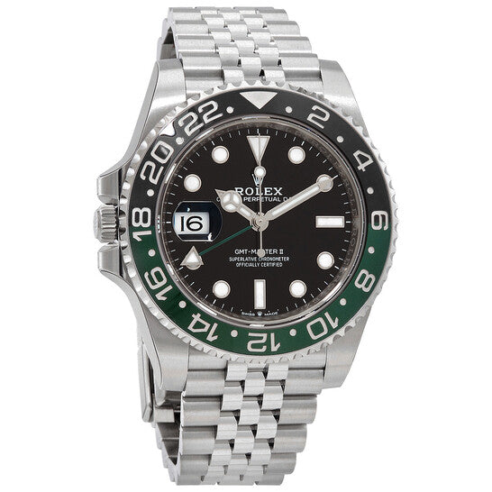 Rolex GMT-Master II Lefty Automatic Black Dial Men's Jubilee Sprite Bezel Watch