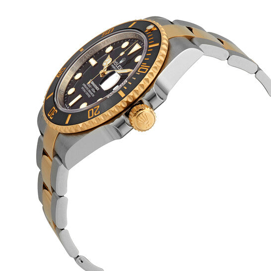 Rolex Submariner Black Dial Stainless Steel and 18K Yellow Gold Bracelet Automatic Men's Watch