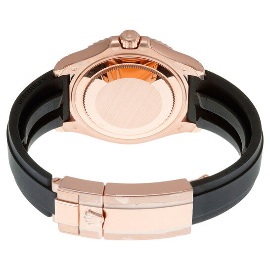 Rolex Yacht-Master 37 Automatic Black Dial 18kt Everose Gold Black Rubber Strap Unisex Watch