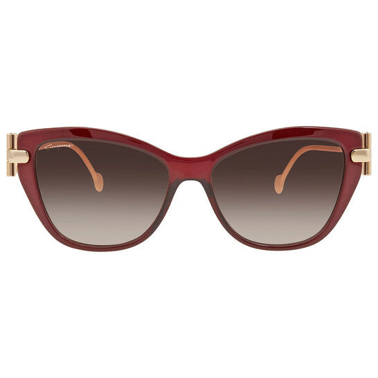 Salvatore Ferragamo Brown Gradient Cat Eye Sunglasses