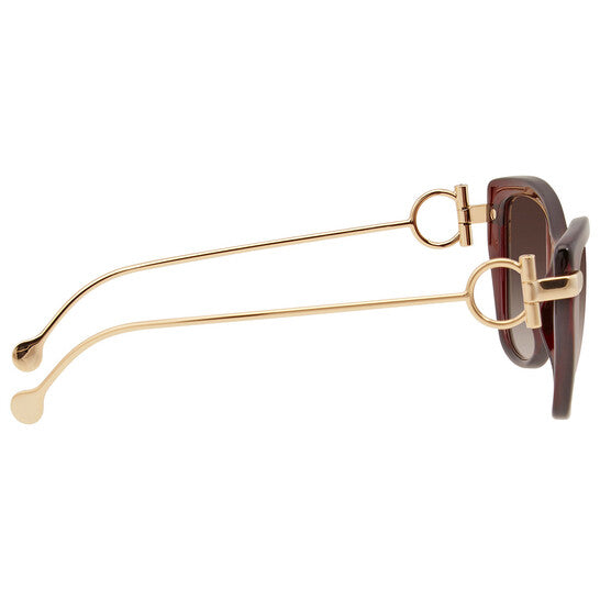 Salvatore Ferragamo Brown Gradient Cat Eye Sunglasses