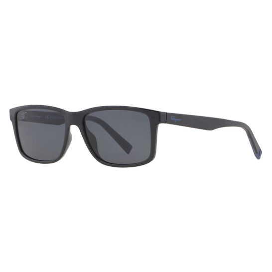 Salvatore Ferragamo Dark Grey Rectangular Men's Sunglasses